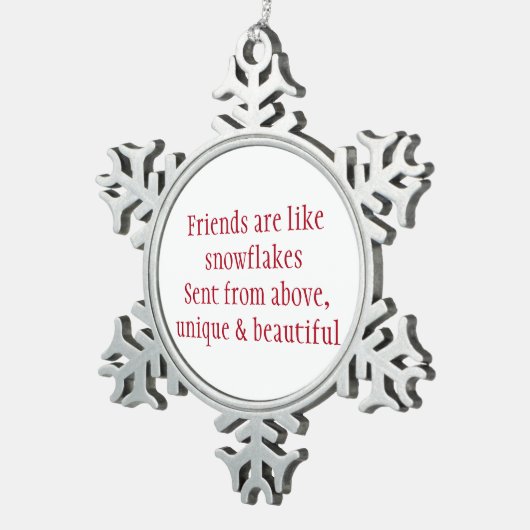 Kerstakerversiering van Heartwarming Tin Sneeuwvlok Ornament (Rechts)