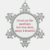 Kerstakerversiering van Heartwarming Tin Sneeuwvlok Ornament (Voorkant)