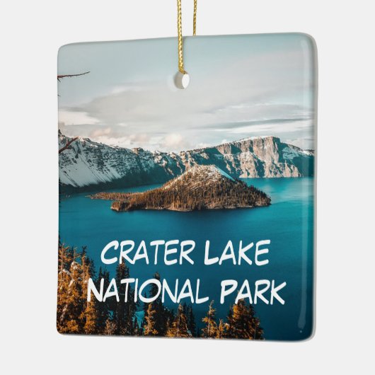 Kerstakerversiering van het nationaal park van het keramisch ornament (Links)