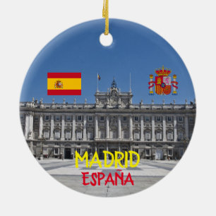 Kerstakerversiering van Madrid Keramisch Ornament