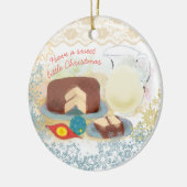 Kerstakerversiering voor bakchocolademelk keramisch ornament (Links)