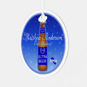 Kerstakerversiering voor de kerst van de bakkersbi metalen ornament (Voorkant links)