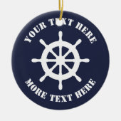 Kerstakerversiering voor zeelieden keramisch ornament (Voorkant)