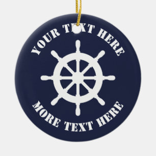 Kerstakerversiering voor zeelieden keramisch ornament