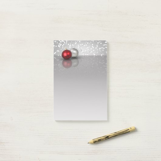 Kerstakerversieringen in Shimmery - Post-it® notes (Op bureau)