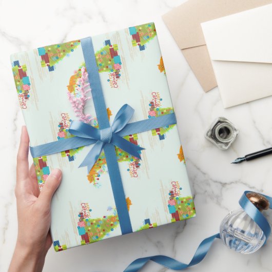 Kerstakerwerkpapier voor fijne kerst cadeaupapier (Geschenken)