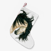 Kerstaking Majestic Buckskin Horse Bihrle Kleine Kerstsok (Voorkant (Hangend))