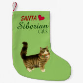 Kerstaking met Siberische kat Kleine Kerstsok (Voorkant)
