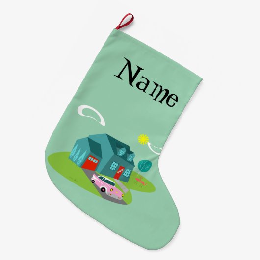 Kerstaking van het voorstadscentrum grote kerstsok (Voorkant (Hangend))