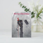 Kerstakkaart voor boomchirurg feestdagenkaart (Staand voorkant)
