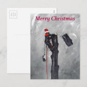 Kerstakkaart voor boomchirurg feestdagenkaart (Voorkant / Achterkant)