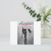 Kerstakkaart voor boomchirurg feestdagenkaart (Staand voorkant)
