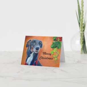 Kerstakkaart voor Greyhound (p335) Feestdagen Kaart