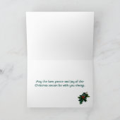 Kerstakkegels onder een sterrenhemel feestdagen kaart (Binnen)