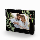 Kerstakken en Berries - Aangepast zwart Fotoblokken (Rechts)