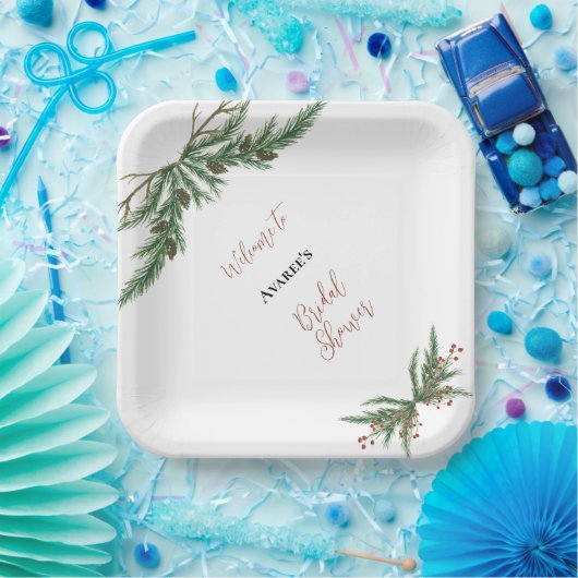 Kerstakken in rood en groen papieren bordje (Feest)