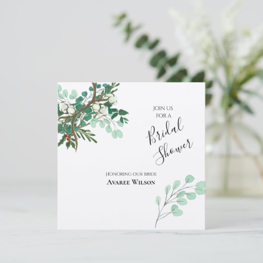 Kerstakken Red en Green Shower Kaart (Staand voorkant)