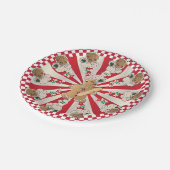 Kerstakkers met kerstarecrobakkers papieren bordje (Gekanteld)