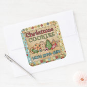 Kerstakkoekjes gebakken met verse Daily Vierkante Sticker (Envelop)