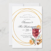 Kerstalcohol Beverage Bridesmaids Luncheon Kaart (Voorkant)