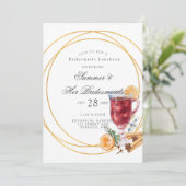 Kerstalcohol Beverage Bridesmaids Luncheon Kaart (Staand voorkant)