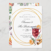 Kerstalcohol Beverage Bridesmaids Luncheon Kaart (Voorkant / Achterkant)