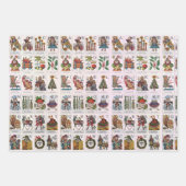 kerstalfabet inpakpapier vel (Voorkant)