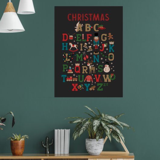Kerstalfabet Kinder Poster (Woonkamer 1)