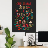 Kerstalfabet Kinder Poster (Thuiskantoor)