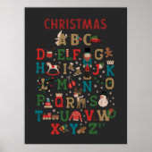 Kerstalfabet Kinder Poster (Voorkant)