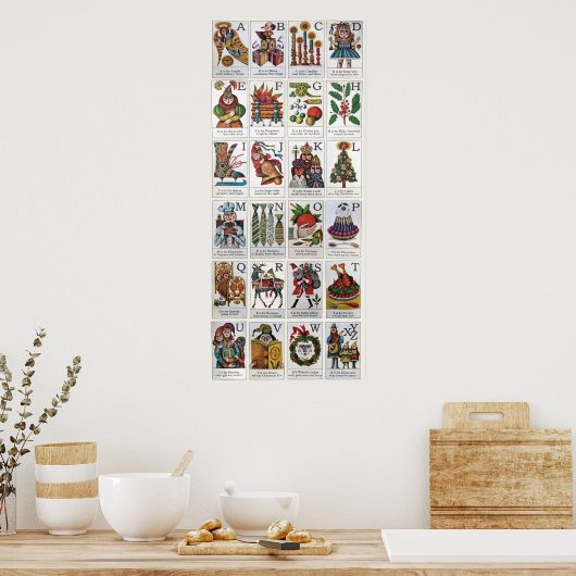 kerstalfabet poster (Keuken)