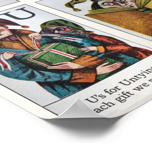 kerstalfabet poster (Hoek)