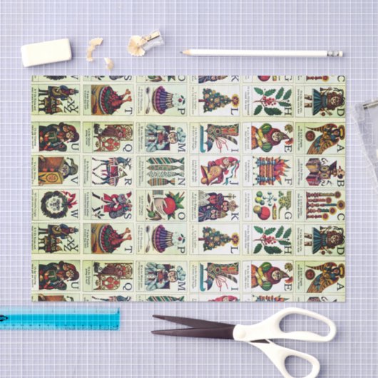 kerstalfabet tissuepapier (Craft)