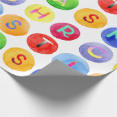 kerstalfabet waterverf cadeaubonet cadeaupapier (Hoek)