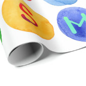 kerstalfabet waterverf cadeaubonet cadeaupapier (Rol Hoek)