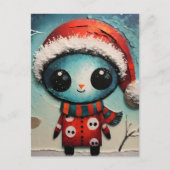 KerstAlien Briefkaart (Voorkant)