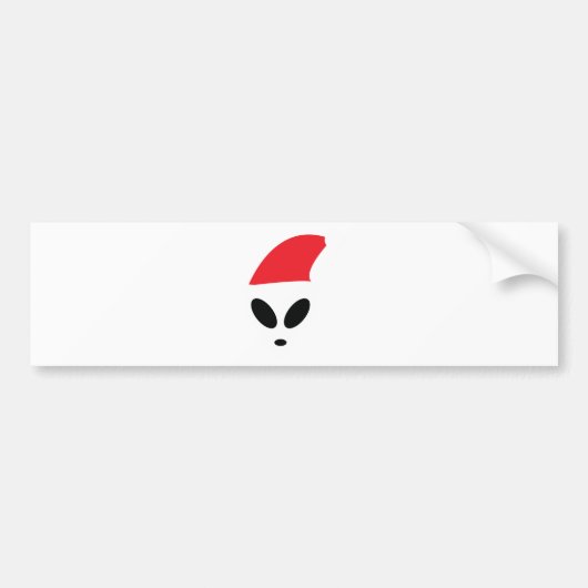 KerstAlien Bumpersticker (Voorkant)