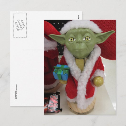 KerstAlien Feestdagenkaart (Voorkant / Achterkant)