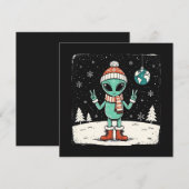 KerstAlien Feestdagenkaart (Voorkant / Achterkant)