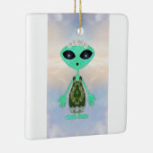 KerstAlien Keramisch Ornament (Rechts)