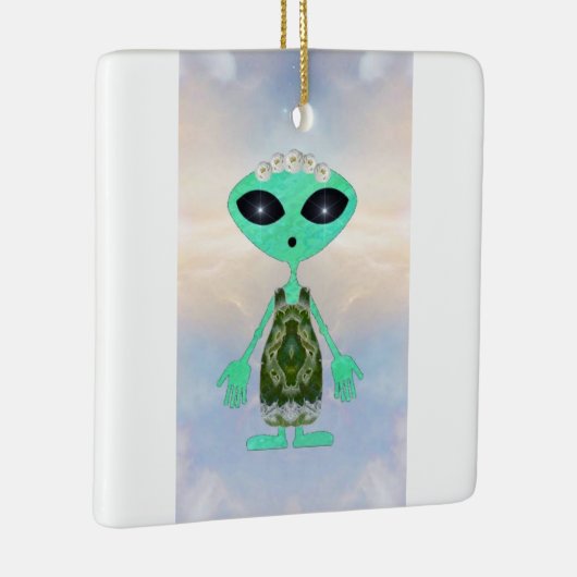 KerstAlien Keramisch Ornament (Rechts)