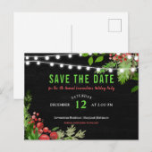 Kerstalkbord bespaart de datum waarop Holly vertre Aankondigingskaart (Voorkant / Achterkant)