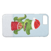 kerstalligator kerstman Case-Mate iPhone case (Achterkant (Horizontaal))