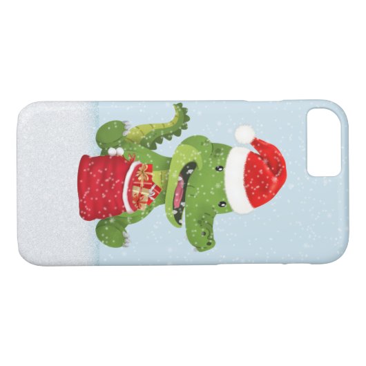 kerstalligator kerstman Case-Mate iPhone case (Achterkant (Horizontaal))