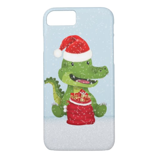 kerstalligator kerstman Case-Mate iPhone case (Achterkant)