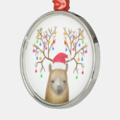 Kerstalpaca Metalen Ornament (Links)