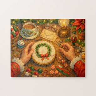 Kerstambacht Kerstmis Naaien Scene van Mevrouw Cla Legpuzzel