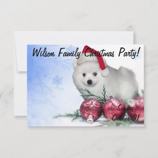 KerstAmerikaanse eskimoppuppy Kaart (Voorkant)