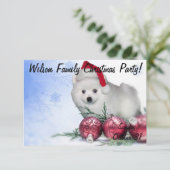 KerstAmerikaanse eskimoppuppy Kaart (Staand voorkant)