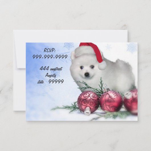 KerstAmerikaanse eskimoppuppy Kaart (Achterkant)